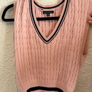 Soft Knit 🧶 Blush V Neck Sleeveless Sweater